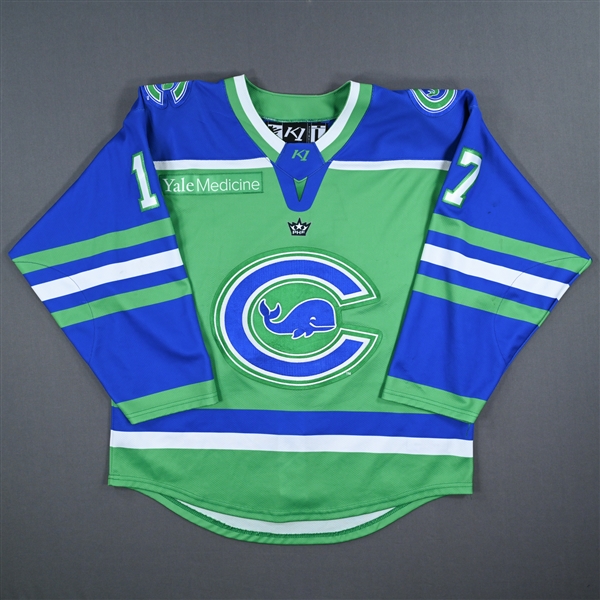 Taylor Girard - Connecticut Whale - Game-Worn Green Set 1 Jersey