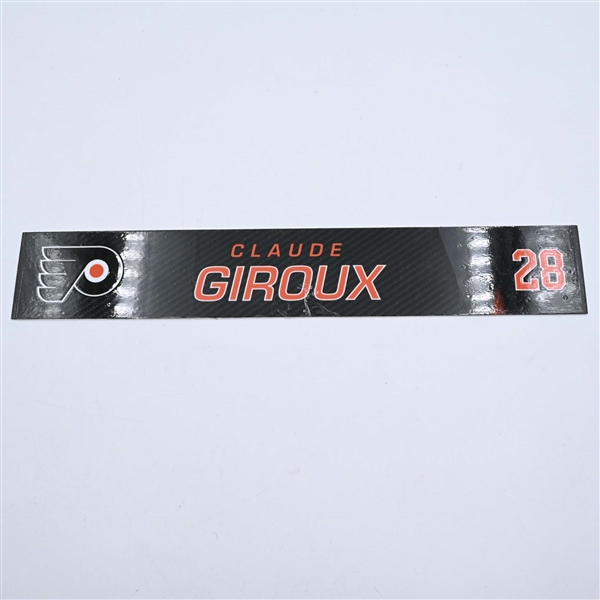 Claude Giroux - Philadelphia Flyers - Locker Room Nameplate - 2019-20 NHL Season