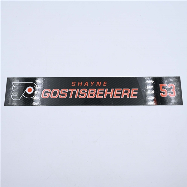 Shayne Gostisbehere - Philadelphia Flyers - Locker Room Nameplate - 2019-20 NHL Season