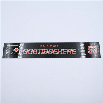 Shayne Gostisbehere - Philadelphia Flyers - Locker Room Nameplate - 2019-20 NHL Season