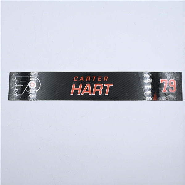 Carter Hart - Philadelphia Flyers - Locker Room Nameplate - 2019-20 NHL Season