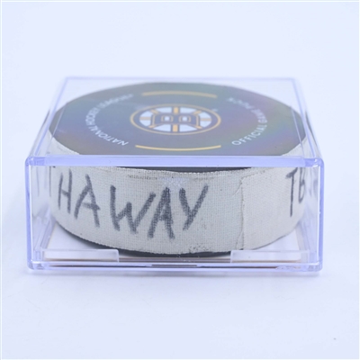 Garnet Hathaway - Boston Bruins - Goal Puck - March 25, 2023 vs. Tampa Bay Lightning (Bruins Logo)