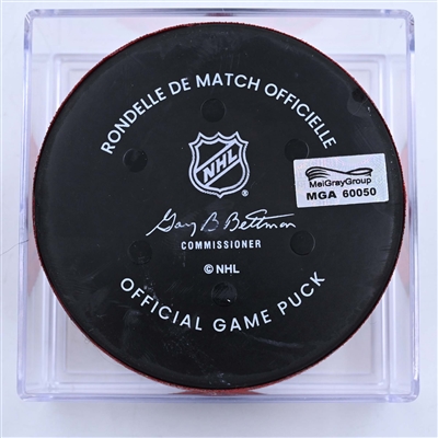 Erik Haula - New Jersey Devils - Goal Puck - March 30, 2023 vs. New York Rangers (Devils' 40th Anniversary Logo)