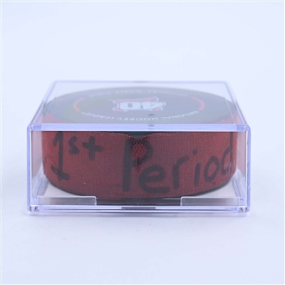 Erik Haula - New Jersey Devils - Goal Puck - March 30, 2023 vs. New York Rangers (Devils' 40th Anniversary Logo)