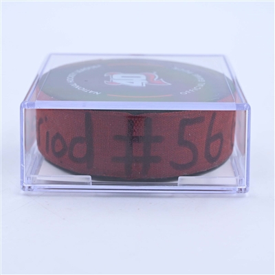 Erik Haula - New Jersey Devils - Goal Puck - March 30, 2023 vs. New York Rangers (Devils' 40th Anniversary Logo)