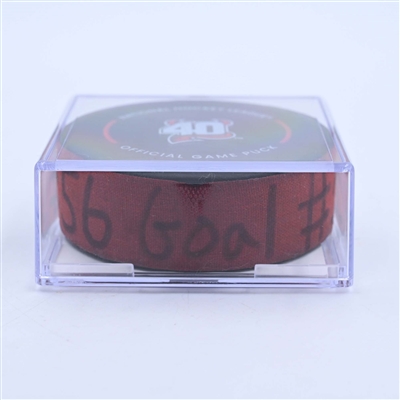 Erik Haula - New Jersey Devils - Goal Puck - March 30, 2023 vs. New York Rangers (Devils' 40th Anniversary Logo)