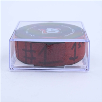 Erik Haula - New Jersey Devils - Goal Puck - March 30, 2023 vs. New York Rangers (Devils' 40th Anniversary Logo)