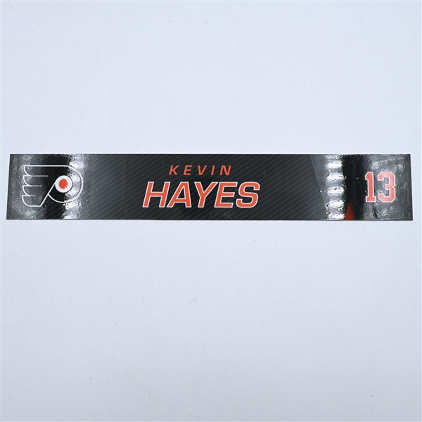 Kevin Hayes - Philadelphia Flyers - Locker Room Nameplate - 2019-20 NHL Season