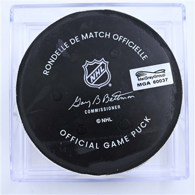 Victor Hedman - Tampa Bay Lightning - Goal Puck - March 25, 2023 vs. Boston Bruins (Bruins Logo)