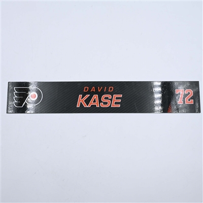 David Kase - Philadelphia Flyers - Locker Room Nameplate - 2019-20 NHL Season