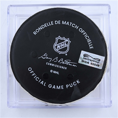 Mark Kastelic - Ottawa Senators - Goal Puck - March 25, 2023 vs. New Jersey Devils (Devils' 40th Anniversary Logo)
