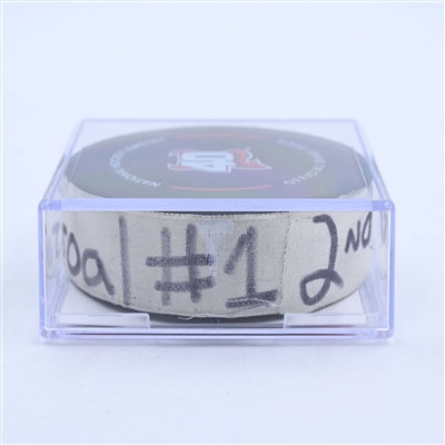 Chris Kreider - New York Rangers - Goal Puck - March 30, 2023 vs. New Jersey Devils (Devils' 40th Anniversary Logo)