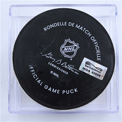 Adam Larsson - Seattle Kraken - Goal Puck - March 25, 2023 vs. Nashville Predators (Predators Logo)