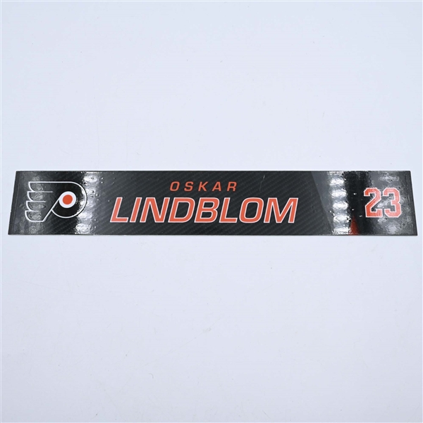 Oskar Lindblom - Philadelphia Flyers - Locker Room Nameplate - 2019-20 NHL Season