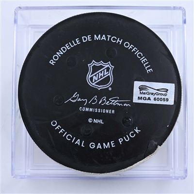 Jared McCann - Seattle Kraken - Goal Puck - March 25, 2023 vs. Nashville Predators (Predators Logo)