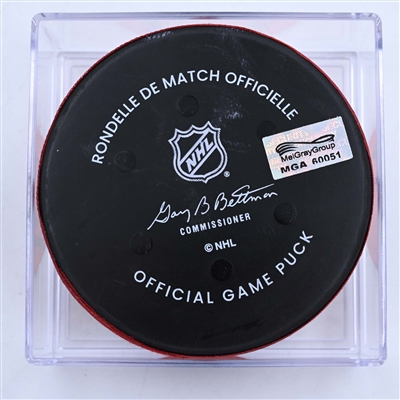Timo Meier - New Jersey Devils - Goal Puck - March 30, 2023 vs. New York Rangers (Devils' 40th Anniversary Logo)