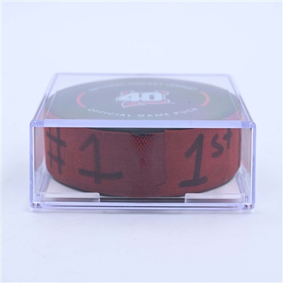 Timo Meier - New Jersey Devils - Goal Puck - March 30, 2023 vs. New York Rangers (Devils' 40th Anniversary Logo)