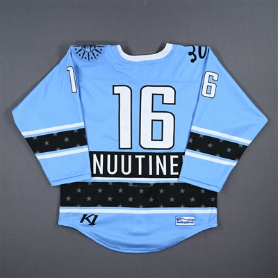 Emma Nuutinen - Buffalo Beauts - Game-Worn Blue Set 1 Jersey w/ May 14 Patch - One Game Only - Worn March 4, 2023