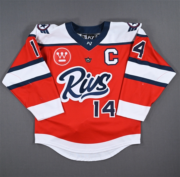 Madison Packer - Metropolitan Riveters - Game-Worn Red Set 1 Jersey w/C