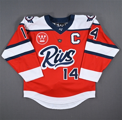 Madison Packer - Metropolitan Riveters - Game-Worn Red Set 1 Jersey w/C