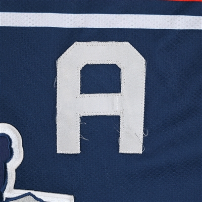 Amanda Pelkey - Metropolitan Riveters - Game-Worn Blue Set 1 Jersey w/A - First PHF Game in Quebec