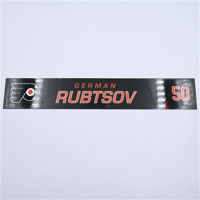 German Rubtsov - Philadelphia Flyers - Locker Room Nameplate - 2019-20 NHL Season