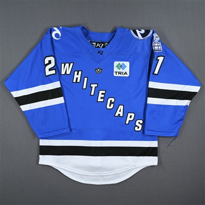 Liz Schepers - Minnesota Whitecaps - Game-Worn Blue Third Set 1 Jersey / Playoffs