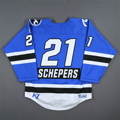 Liz Schepers - Minnesota Whitecaps - Game-Worn Blue Third Set 1 Jersey / Playoffs