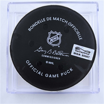 Conor Sheary - Washington Capitals - Goal Puck - March 28, 2023 vs. New York Islanders (Capitals Logo)