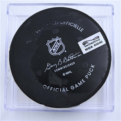 Cole Smith - Nashville Predators - Goal Puck - March 28, 2023 vs. Boston Bruins (Bruins Logo)