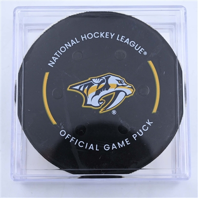 Daniel Sprong - Seattle Kraken - Goal Puck - March 25, 2023 vs. Nashville Predators (Predators Logo)