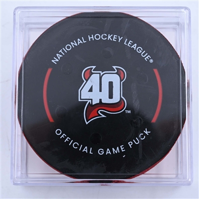 Tomas Tatar - New Jersey Devils - Goal Puck - March 25, 2023 vs. Ottawa Senators (Devils' 40th Anniversary Logo)