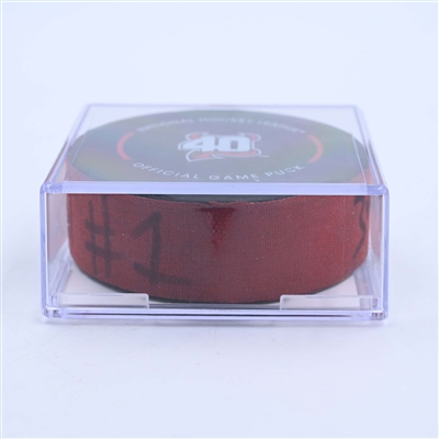 Tomas Tatar - New Jersey Devils - Goal Puck - March 25, 2023 vs. Ottawa Senators (Devils' 40th Anniversary Logo)