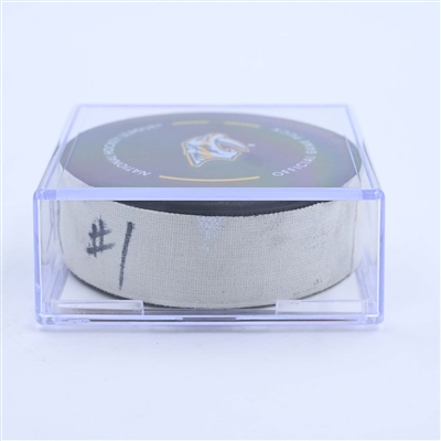 John Tavares - Toronto Maple Leafs - Goal Puck - March 26, 2023 vs. Nashville Predators (Predators Logo)