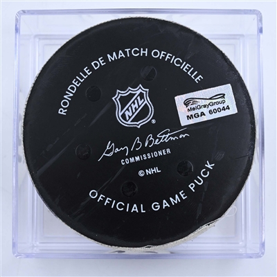 Brady Tkachuk - Ottawa Senators - Goal Puck - March 25, 2023 vs. New Jersey Devils (Devils' 40th Anniversary Logo)