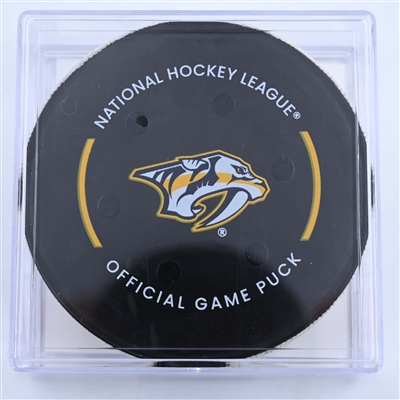 Eeli Tolvanen - Seattle Kraken - Goal Puck - March 25, 2023 vs. Nashville Predators (Predators Logo)