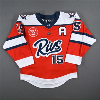 Minttu Tuominen - Metropolitan Riveters - Game-Worn Red Set 1 Jersey w/A - 1st PHF Goal