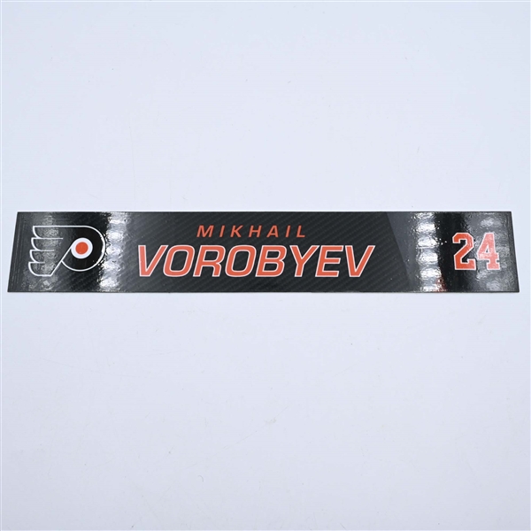 Mikhail Vorobyev - Philadelphia Flyers - Locker Room Nameplate - 2019-20 NHL Season