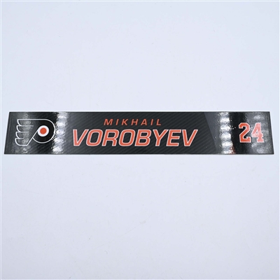 Mikhail Vorobyev - Philadelphia Flyers - Locker Room Nameplate - 2019-20 NHL Season
