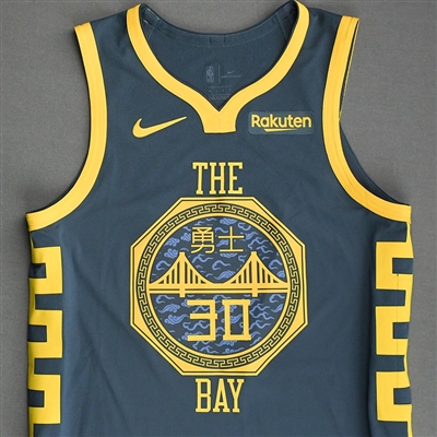 Stephen Curry - Golden State Warriors - Game-Issued City Edition Jersey - 2018-19 NBA Season