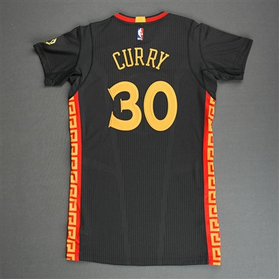 Stephen Curry - Golden State Warriors - Short Sleeve Game-Issued Chinese New Year Alternate Jersey - 2015-16 NBA Season