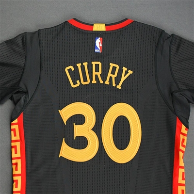 Stephen Curry - Golden State Warriors - Short Sleeve Game-Issued Chinese New Year Alternate Jersey - 2015-16 NBA Season