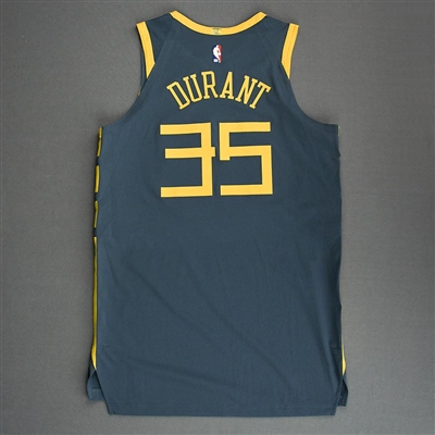 Kevin Durant - Golden State Warriors - Game-Issued City Edition Jersey - 2018-19 NBA Season