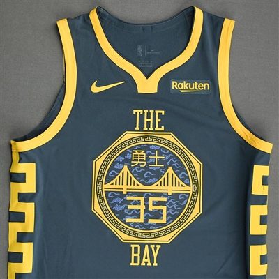 Kevin Durant - Golden State Warriors - Game-Issued City Edition Jersey - 2018-19 NBA Season