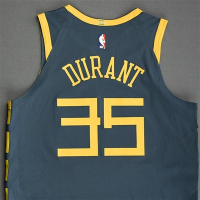 Kevin Durant - Golden State Warriors - Game-Issued City Edition Jersey - 2018-19 NBA Season