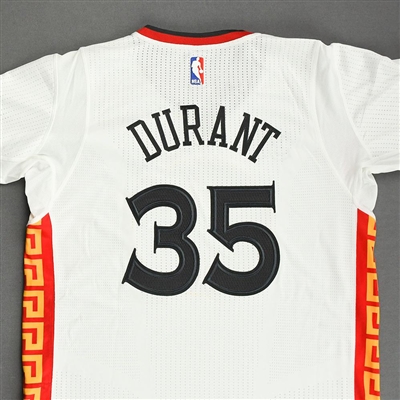 Kevin Durant - Golden State Warriors - Short Sleeve Game-Issued Chinese New Year Jersey - 2016-17 NBA Season