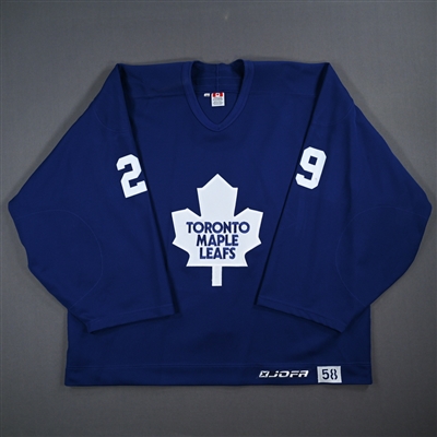 Justin Pogge - Toronto Maple Leafs - Blue Practice-Worn Jersey