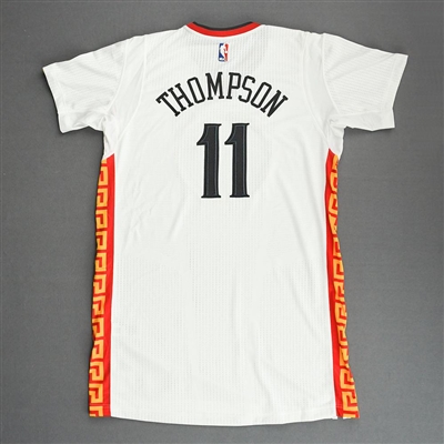 Klay Thompson - Golden State Warriors - Short Sleeve Game-Issued Chinese New Year Jersey - 2016-17 NBA Season