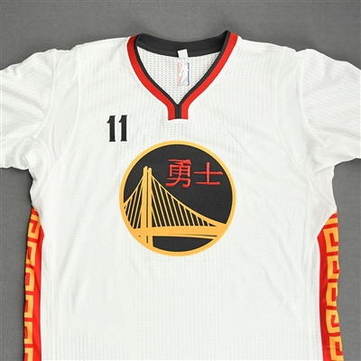 Klay Thompson - Golden State Warriors - Short Sleeve Game-Issued Chinese New Year Jersey - 2016-17 NBA Season