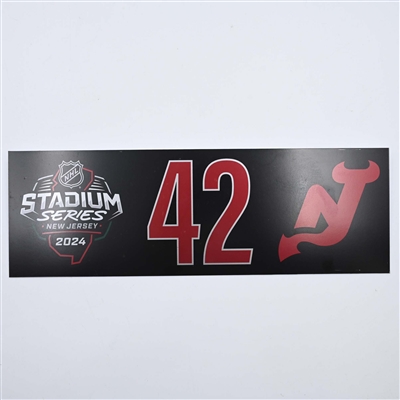 Curtis Lazar - 2024 Stadium Series Dressing Room Nameplate